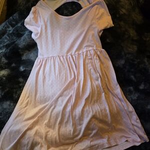 Charming Pink Kids Dress with Polka Dots